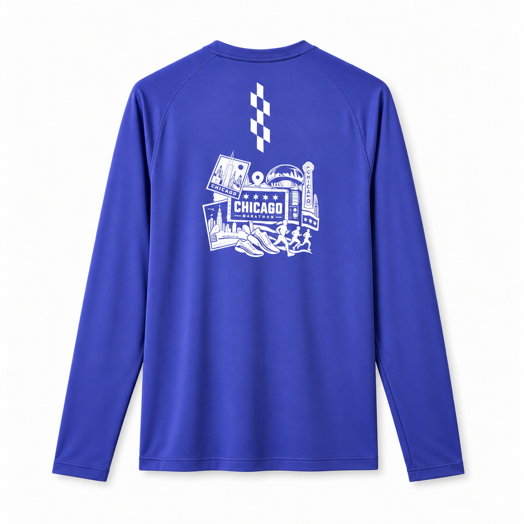 Long Sleeves Running Tee - Chicago Print